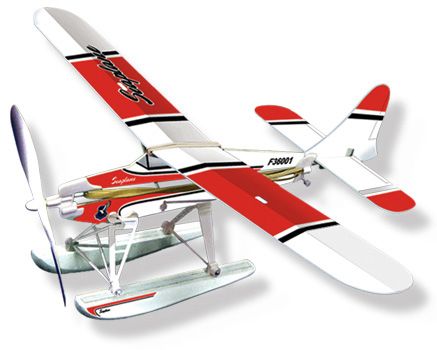 Red Wing Seaplane Rubber Band Powered Plane Kit Lyonaeec 36001 Flying Model 